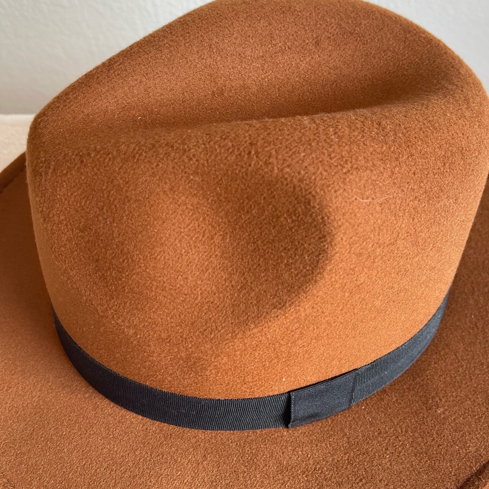NWOT‎ H&M Brown Wool Fedora with Black Band - Picture 7 of 7